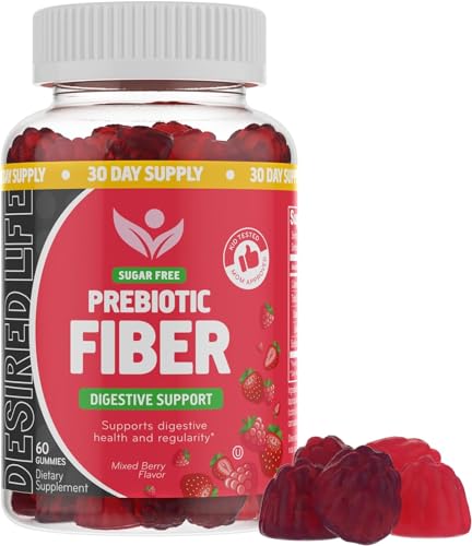 Desired Life Sugar Free Prebiotic Fiber Gummies for Adults and Kids Mixed Berry Flavor Desired LifeUS supplements