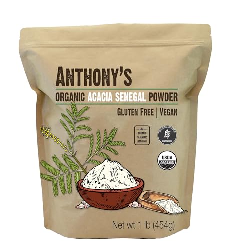 Anthony's Organic Acacia Senegal Powder, 1 lb, Batch Tested Gluten Free, Non GMO Anthony'sUS supplements