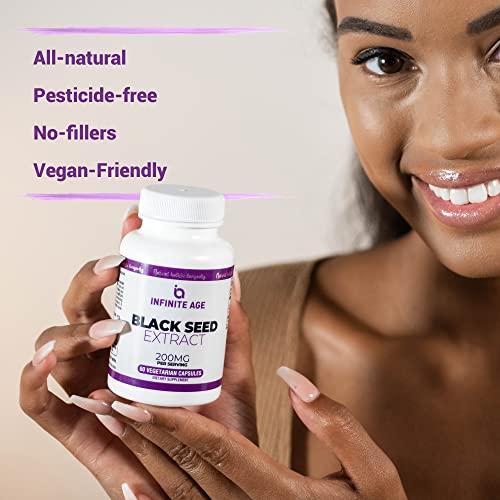 INFINITE AGE Dry Organic Black Seed Oil Extract Capsules - Nigella Sativa Seed Extract INFINITE AGEUS supplements