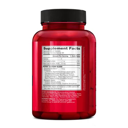 BSN NITRIX 2.0 - Nitric Oxide Precursors, 3g Creatine, 3g L Citrulline - Supports Workout BSNUS supplements