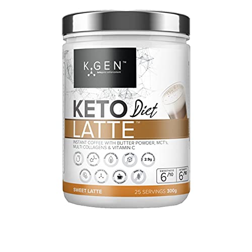 Instant Bulletproof Keto Coffee Creamer UK Made Collagen Latte | Butter Powder, Coconut MCTs & Vitamin C K GEN ketogenic enhancementAu supplements