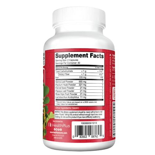 Health Plus Super Colon Cleanse Digestive Support | Constipation Relief to Reduce Bloating Health PlusUS supplements