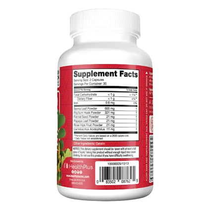 Health Plus Super Colon Cleanse Digestive Support | Constipation Relief to Reduce Bloating Health PlusUS supplements