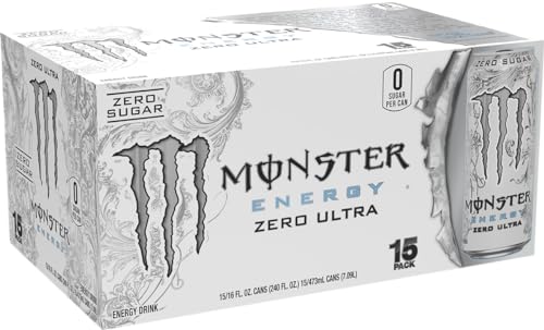 Monster Energy Zero Ultra, Sugar Free Energy Drink, 16 Ounce (Pack of 15) Monster EnergyUS supplements