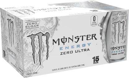 Monster Energy Zero Ultra, Sugar Free Energy Drink, 16 Ounce (Pack of 15) Monster EnergyUS supplements