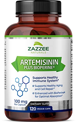 Zazzee High Absorption Artemisinin, 100 mg per Capsule, 120 Vegan Capsules, with 5 mg ZazzeeUS supplements