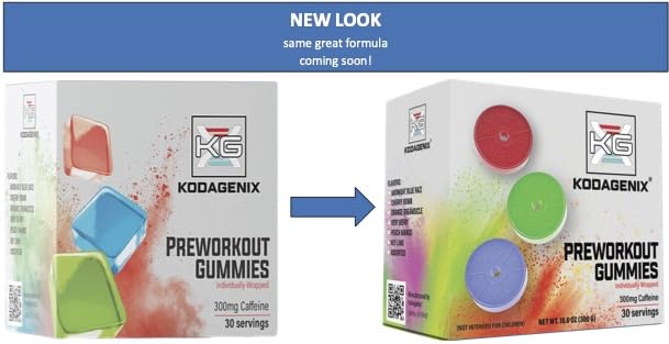 Kodagenix Pre Workout Gummies for Men and Women with Caffeine, L-Citrulline and Beta KodagenixAu supplements