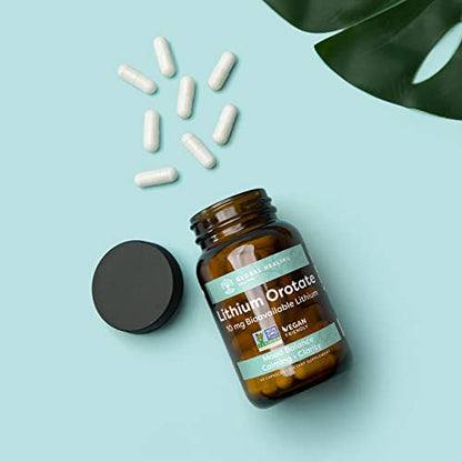 Global Healing Lithium Orotate Brain Health Supplement - Supports Mood Global Healing CenterUS supplements
