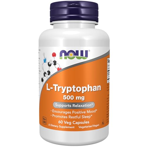 NOW Supplements, L-Tryptophan 500 mg, Encourages Positive Mood*, Supports Relaxation NOWAu supplements