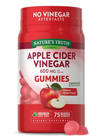 Nature's Truth Apple Cider Vinegar Gummies | 600 mg | 75 Gummies | Natural Apple Flavor Nature's TruthUS supplements