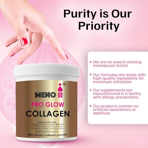 Meno II PRO Glow Marine Collagen Powder 10,000mg - High-Potency Supplements for Women Skin Hydration Meno IIAu supplements