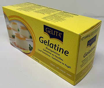 Gelita | Gold Leaf Gelatine | 500 Leaves | Allergen Free | Ideal for Thickening or jellification GelitaAu supplements