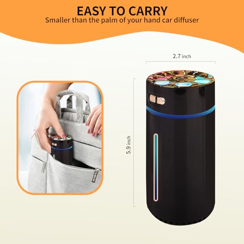 Car Diffuser,Rechargeable car Diffuser air freshener,Humidifier Aromatherapy for car SydetelisAu supplements