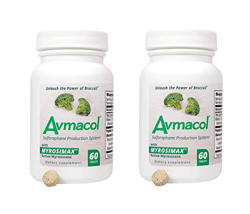AVMACOL® (120) 2 Bottle Value Sulforaphane Supplement with Myrosinase AVMACOLUS supplements