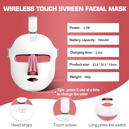 Red Light Therapy M-Ask Red Light Facial M-Ask Red Light Therapy for Face 7-1 Colors Light for Face Home Use LORICKAu supplements