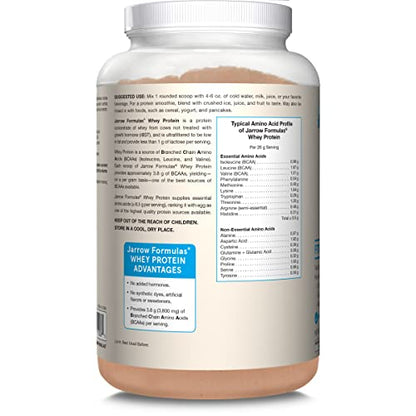 Jarrow Formulas Whey Protein With 18 g of Protein, 3.8 g of BCAAs, & Glutamine, Dietary Jarrow FormulasUS supplements