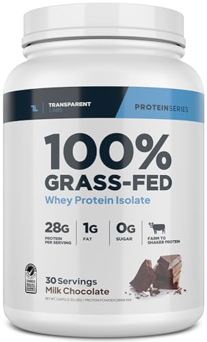 Transparent Labs Grass-Fed Whey Protein Isolate - Naturally Flavored, Gluten Free Transparent LabsUS supplements