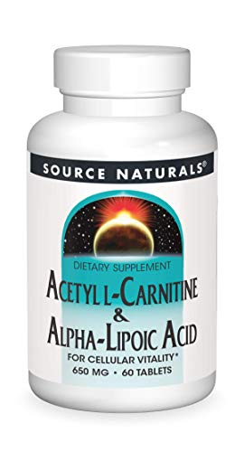 Source Naturals Acetyl L-Carnitine & Alpha-Lipoic Acid 650mg - 60 Tablets Source NaturalsAu supplements