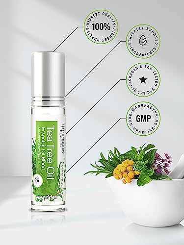 Horbaach Tea Tree Essential Oil Roll On Blend | .33 fl oz (Pack of 2) | Roller for Skin HorbäachAu supplements