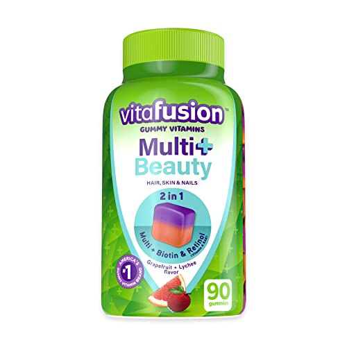 Vitafusion Multivitamin Plus Beauty – 2-in-1 Benefits – Adult Gummy with Hair, Skin & Nails VitafusionUS supplements