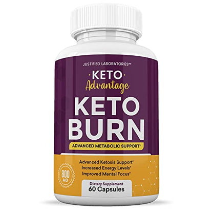 (2 Pack) Keto Advantage Keto Burn Pills Includes Apple Cider Vinegar goBHB Exogenous Justified LaboratoriesUS supplements