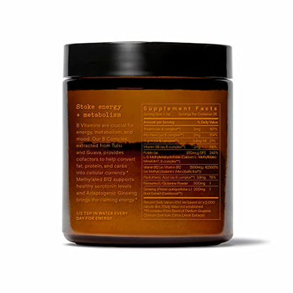 Moon Juice Ting - Vitamin B Complex Powder Supplement - Methylated B12, Folate, Ginseng, L-Glutamine & B Vitamins, Caffeine Free Energy & Digestion Support, Sugar Free, Mango, 1.8 oz, 25 Servings Moon JuiceUS supplements