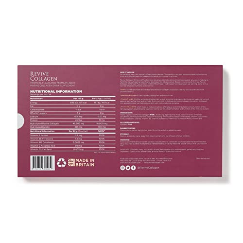 Revive Collagen Enhanced Plus 10,000mg Hydrolysed Marine Collagen Drink with Added Vitamin A & C Revive CollagenUS supplements