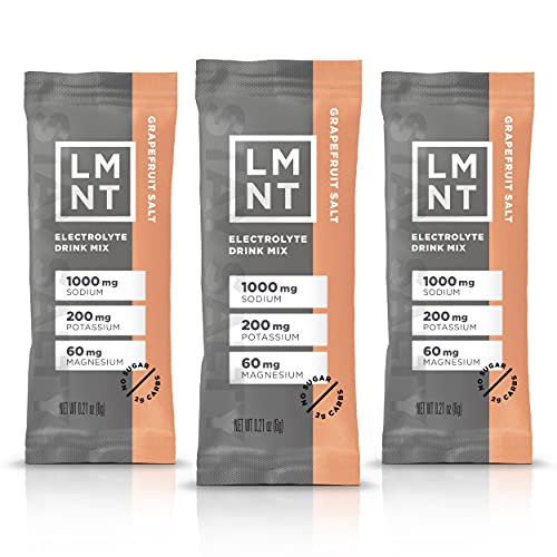 LMNT Zero-Sugar Electrolytes - Grapefruit Salt - Hydration Powder Packets | No Dodgy Drink LMNTUS supplements