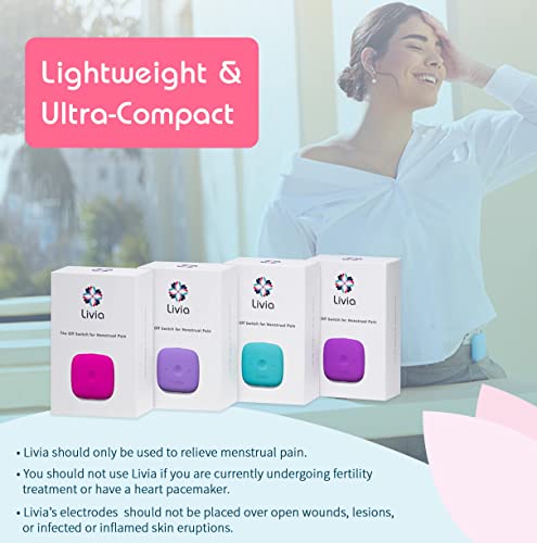 Livia Menstrual Pain Relief Device, Pink - The Off Switch for Period Pain - Portable Unit LiviaAu supplements