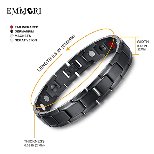 EMMORI Ultra Strength Magnetic Bracelet - 3,500 Gauss Per Magnet -Magnetic Bracelets EmmoriAu supplements