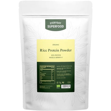 Everyday Superfood Organic Rice Protein Powder, 1kg, 80% Protein, Unflavoured, Vegan & Kosher Everyday SuperfoodAu supplements