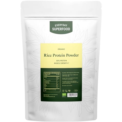 Everyday Superfood Organic Rice Protein Powder, 1kg, 80% Protein, Unflavoured, Vegan & Kosher Everyday SuperfoodAu supplements