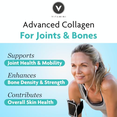 Premium Advanced Collagen Complex for Joint and Bone Health – High Strength Marine Collagen with Vitamin D3 V VitaminiAu supplements