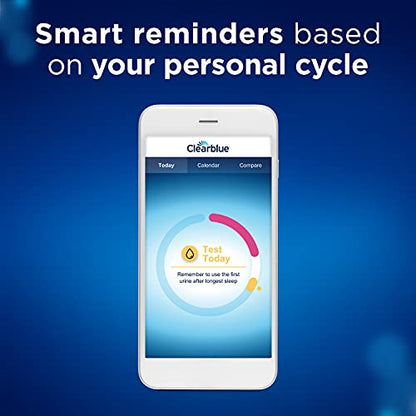 Clearblue Connected Ovulation Test System featuring Bluetooth connectivity and Advanced ClearblueUS supplements