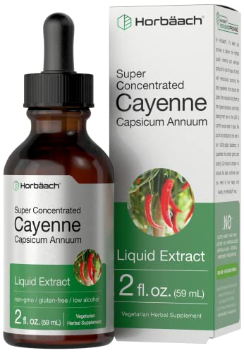 Cayenne Pepper Liquid Extract | 2 fl oz | Vegetarian, Non-GMO, Gluten Free Supplement HorbäachAu supplements