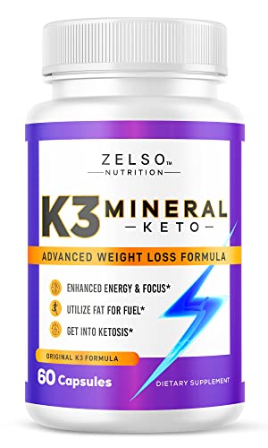 Zelso K3 Mineral Capsules - 60 Count, Advanced Ketogenic Weight Loss and Energy Support Formula ZELSOAu supplements