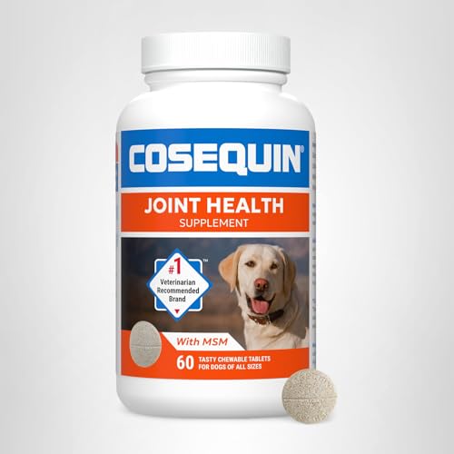 Nutramax Laboratories Cosequin Maximum Strength Joint Health Supplement for Dogs - With Glucosamine, Chondroitin, and MSM, 2 Pack, 264 Total Chewable Tablets Nutramax LaboratoriesAu supplements