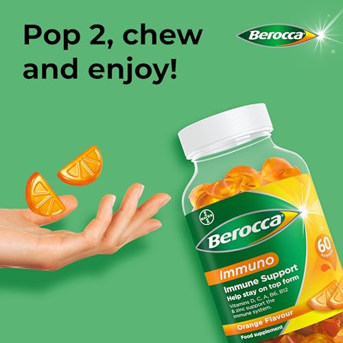 Berocca Immuno Gummy Vitamins, Orange Flavour, Bursting with Immune System BeroccaUS supplements
