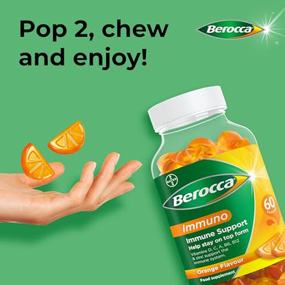 Berocca Immuno Gummy Vitamins, Orange Flavour, Bursting with Immune System BeroccaUS supplements