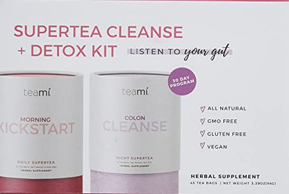 Teami 30-Day Teatox Kit - All Natural Colon Cleanse and Detox Tea - Morning Kickstart TeamiUS supplements