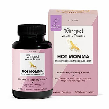 Winged Wellness Hot Momma, Perimenopause & Menopause Supplement - Vegan Menopause Winged WellnessAu supplements