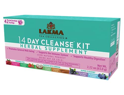 Lakma 14 Day Cleanse Kit Green Tea - 42 Tea Bags HYLEYSUS supplements