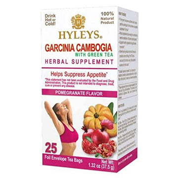 Hyleys Tea Garcinia Cambogia Green Tea with Pomegranate Flavor - 25 Tea Bags Hyleys TeaUS supplements