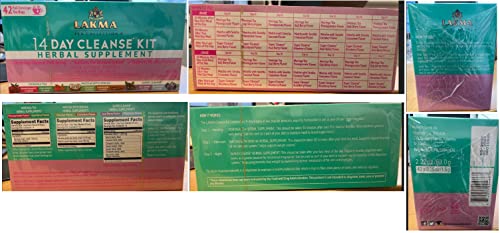 Lakma 14 Day Cleanse Kit Green Tea - 42 Tea Bags HYLEYSUS supplements