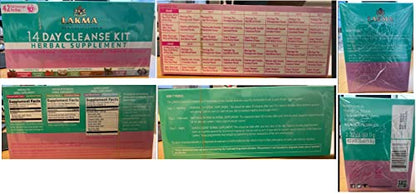 Lakma 14 Day Cleanse Kit Green Tea - 42 Tea Bags HYLEYSUS supplements