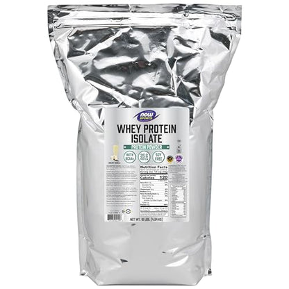 NOW Sports Nutrition, Whey Protein Isolate, 25 g With BCAAs, Creamy Vanilla Powder NOWUS supplements