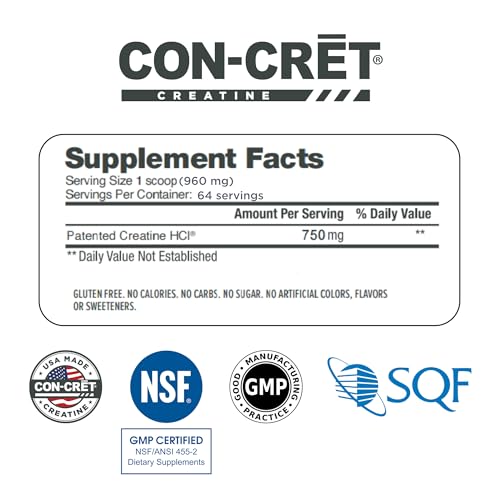 CON-CRET Creatine HCl Powder | Supports Muscle, Cognitive, and Immune Health ProMera SportsUS supplements