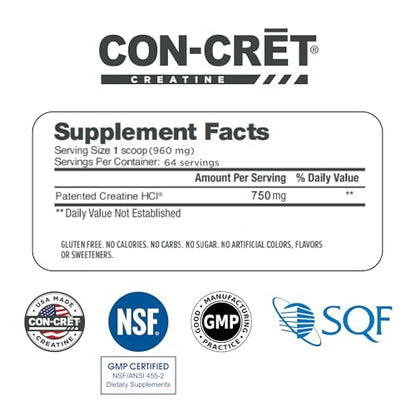 CON-CRET Creatine HCl Powder | Supports Muscle, Cognitive, and Immune Health ProMera SportsUS supplements
