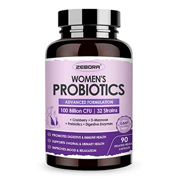 Probiotics for Women Digestive Health with Enzymes & Prebiotics 100 Billion | Vaginal Probiotics ZEBORAAu supplements