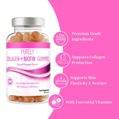 Collagen Gummies with Vitamins for Women Men Adults - Skin, Hair, Nail & Cartilage Health Pure Food SupplementsUS supplements